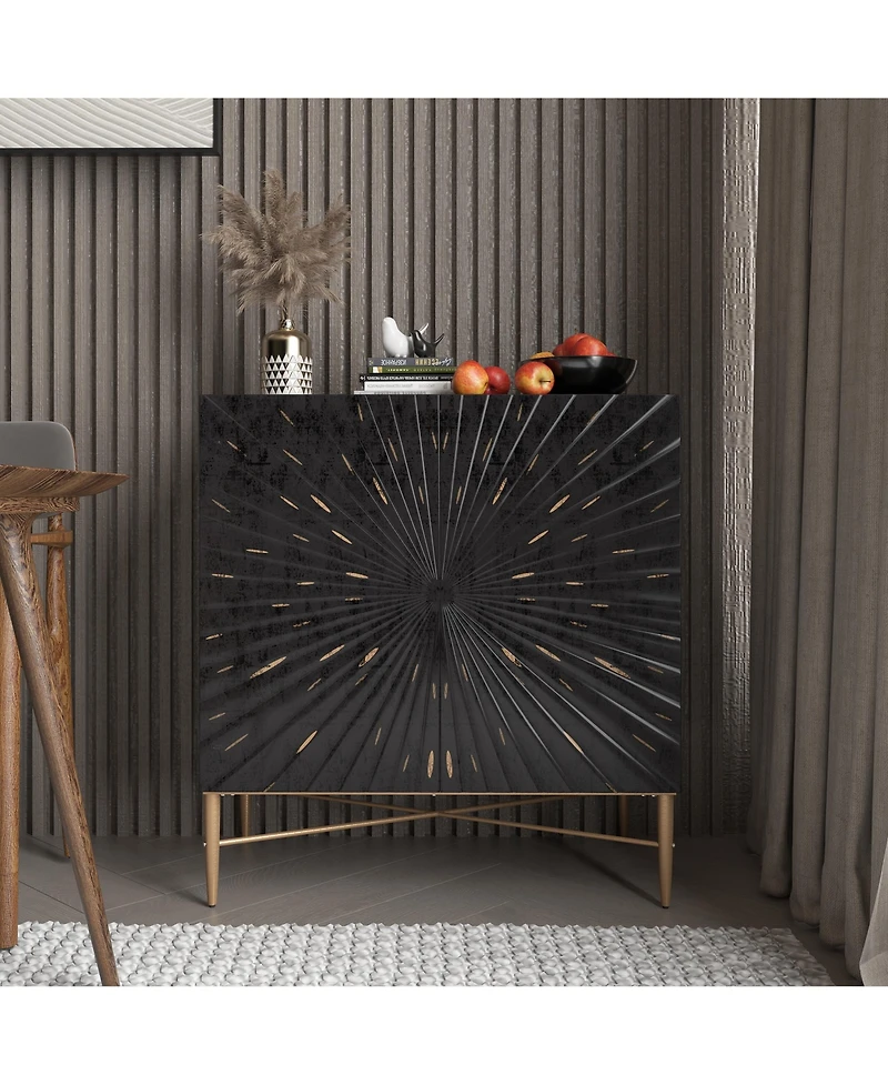 Boyel Living Modern Wood Storage 2 Door Accent Cabinet