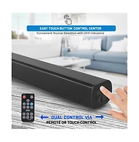 Pyle Wave Base Bluetooth Soundbar Speaker System With Remote, Aux, Optical Input