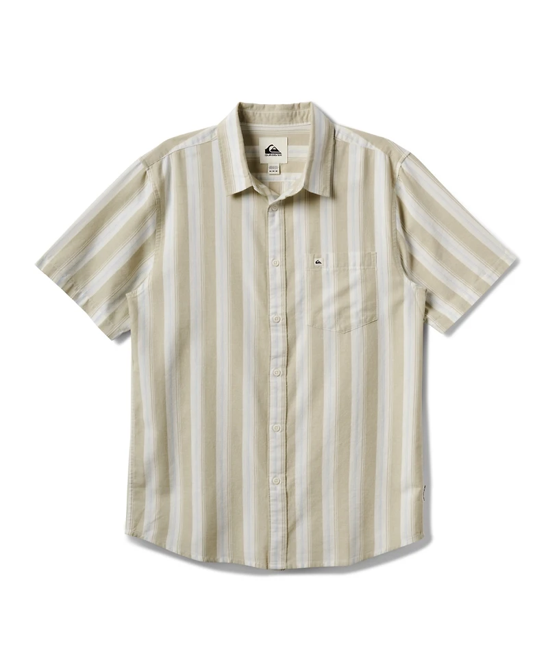 Quiksilver Men's Oxford Stripe Classic Short Sleeve Shirt