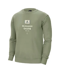 Jordan Men's Green Milwaukee Bucks Courtside Statement Edition Heavyweight Pullover Sweatshirt