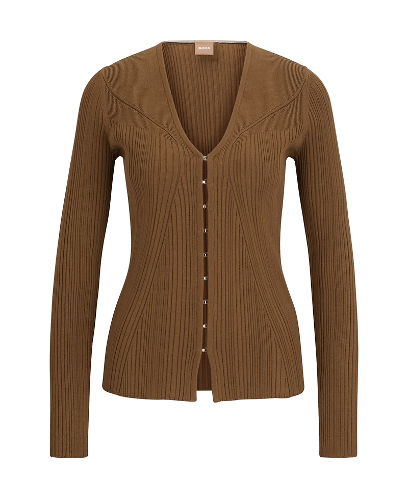 Boss by Hugo Boss Women's Hook-Closure Ribbed Cardigan