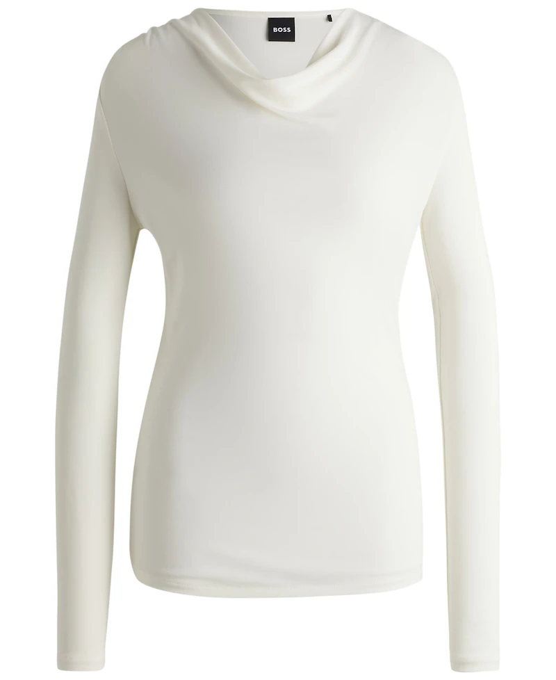 Boss by Hugo Women's Cowl-Neck Long-Sleeved Top