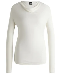 Boss by Hugo Women's Cowl-Neck Long-Sleeved Top