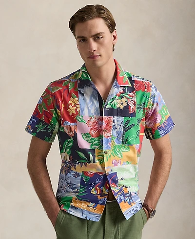 Polo Ralph Lauren Men's Classic-Fit Patchwork-Print Oxford Shirt
