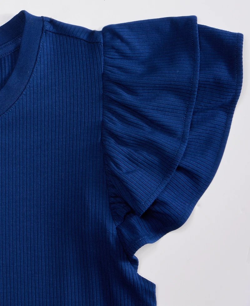 On 34th Women's Flutter-Sleeve Ribbed Top