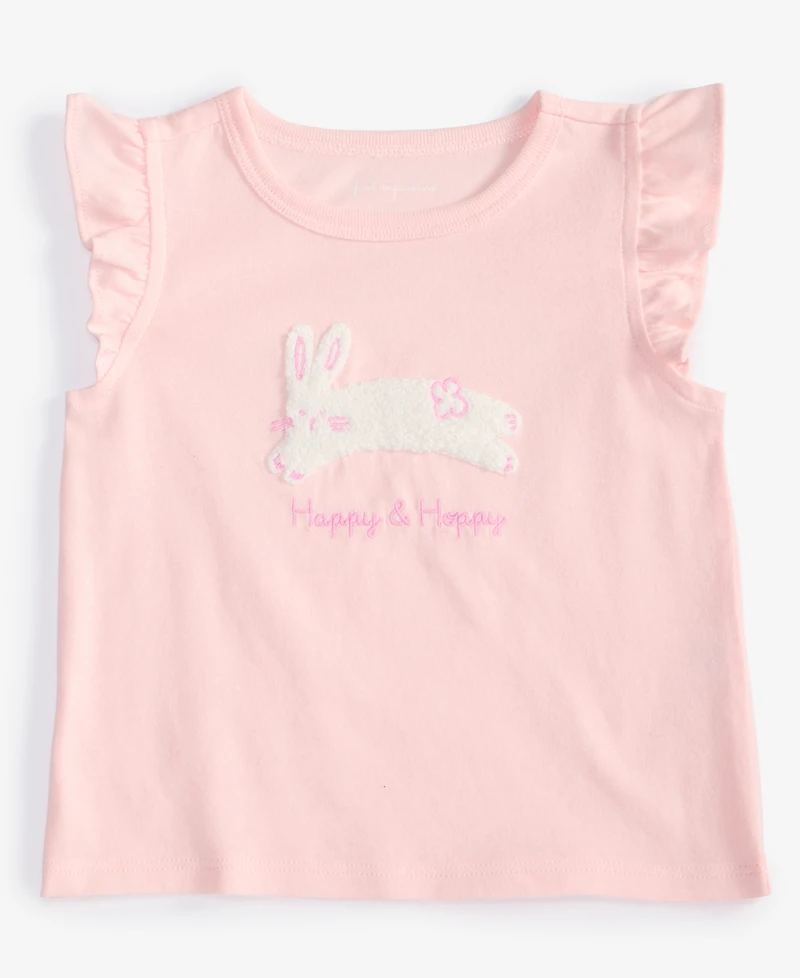 First Impressions Baby Girls Happy & Hoppy Flutter-Sleeve T-Shirt, Exclusively at Macy's