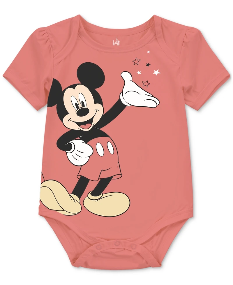 Disney Baby Mickey Mouse Short-Sleeve Bodysuits, 3 Pack