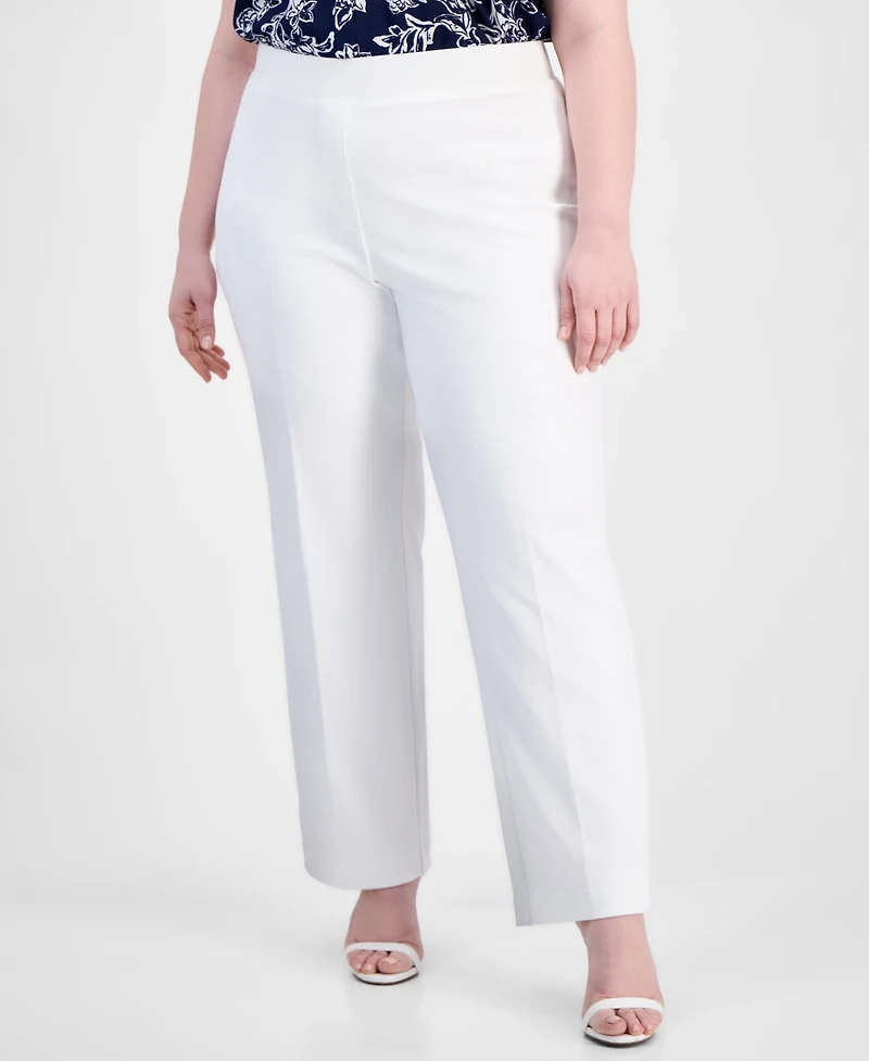Ak Anne Klein Plus Pull-On Pants