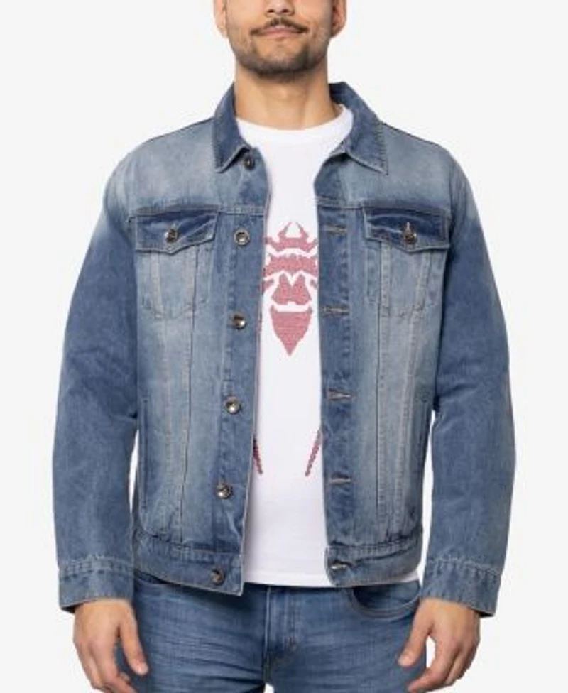 Mens Graphic Rhinestone Denim Jackets