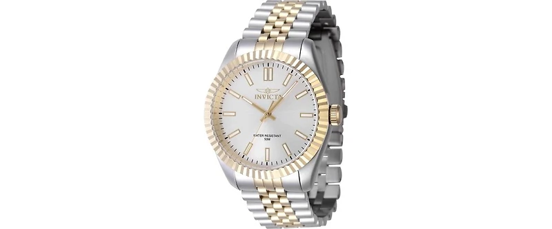 Invicta Men's Specialty Quartz 3 Hand Silver Dial Watch