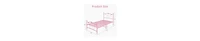 gaomon Twin Size Bed Frame, Heart Shaped Metal Bed Frame with Headboard and Footboard, Platform Bed Frame with Sturdy Slat Support