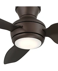 Casa Vieja 36" Whirl Modern Indoor Outdoor Ceiling Fan 3 Blade Led Light Remote Control Emperial Bronze Finish Bedroom Hugger