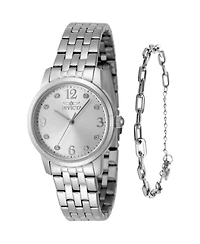 Invicta Women's 48255 Angel Quartz 3 Hand Silver Dial Watch