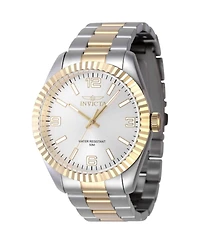 Invicta Men's Specialty Quartz 3 Hand Silver Dial Watch