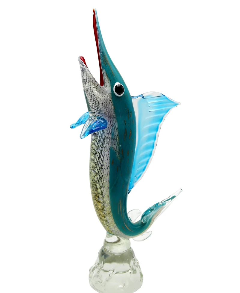Dale Tiffany 22.5" Marline Fish Art Glass Figurine