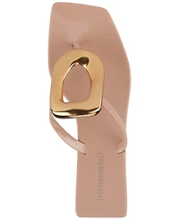 Jeffrey Campbell Linques-j Embellished T-Strap Flat Jelly Sandals