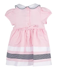 Rare Editions Baby Girl Sailor Dress with Matching Hat, 2-Piece Set