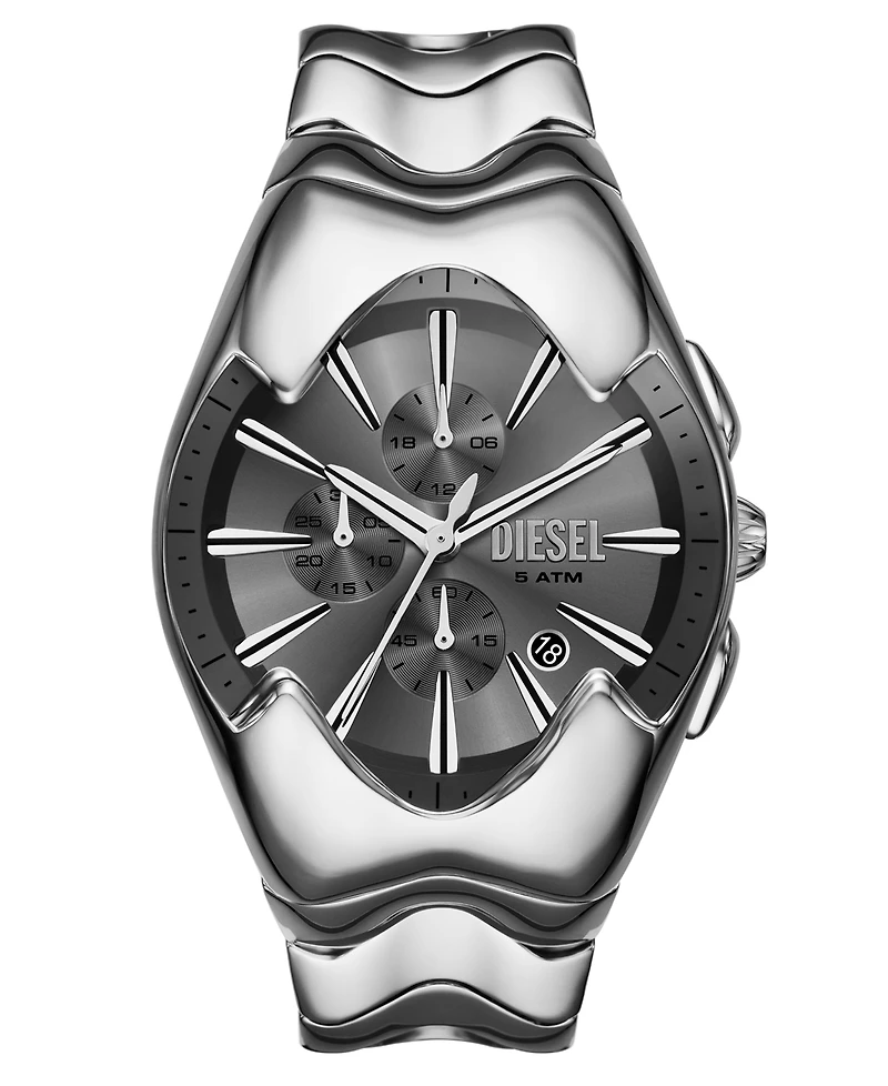 Diesel Men's Mercurial Quartz Chronograph Silver Stainless Steel Watch, 45mm