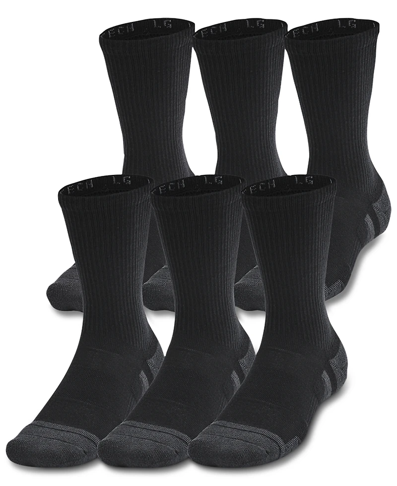 Under Armour Unisex Performance Tech Crew Socks - 6-pack