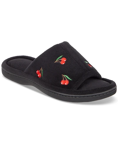 Isotoner Signature Women's Embroidered Fruit Slide Slippers