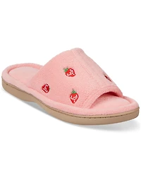 Isotoner Signature Women's Embroidered Fruit Slide Slippers
