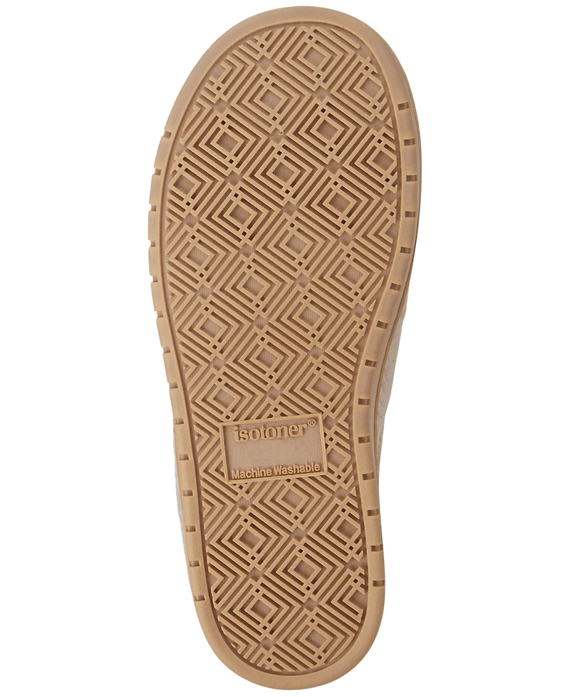 Isotoner Signature Women's Gemma Diamond Microterry Clog Slippers