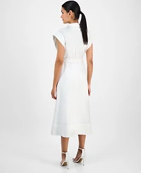 Anne Klein Women's Belted Drop-Sleeve Shirtdress