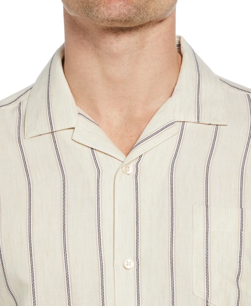Cubavera Men's Space-Dyed Dobby Stripe Shirt