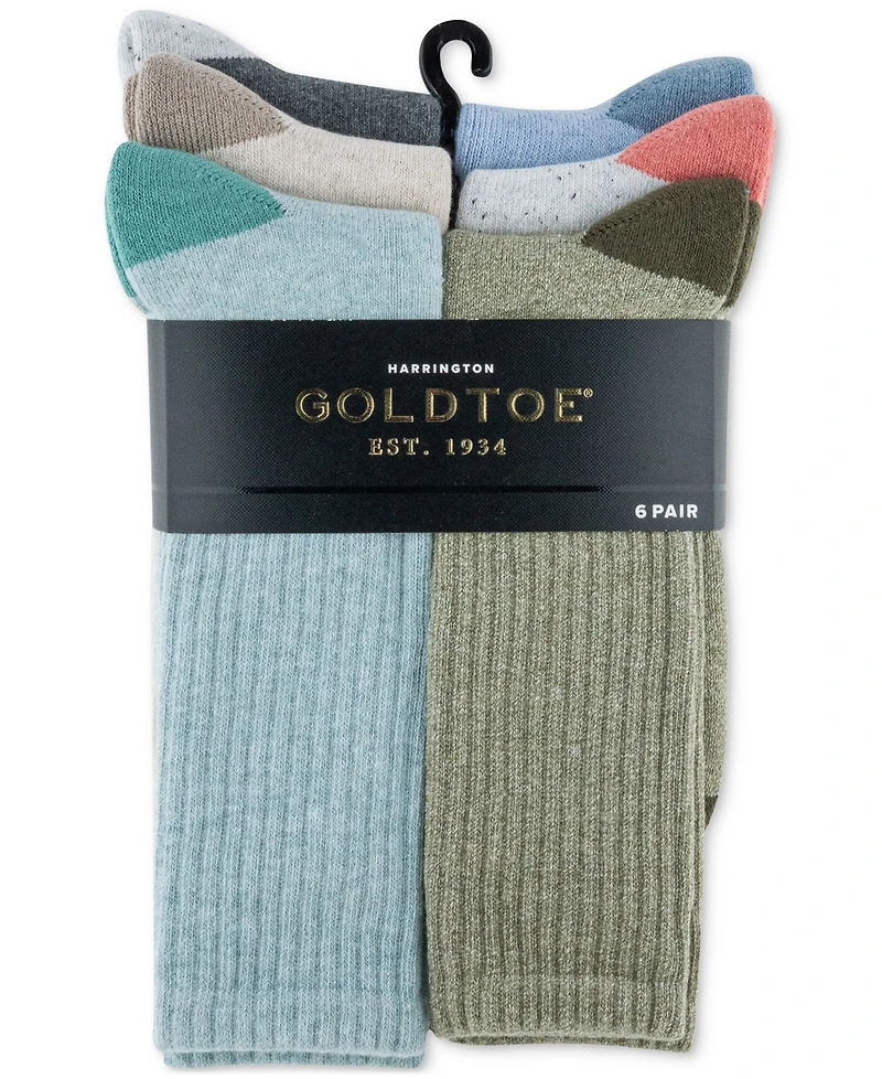 Gold Toe Men's 6-Pack Casual Harrington Socks
