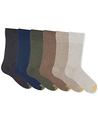Gold Toe Men's 6-pack Cambridge Solid Crew Socks