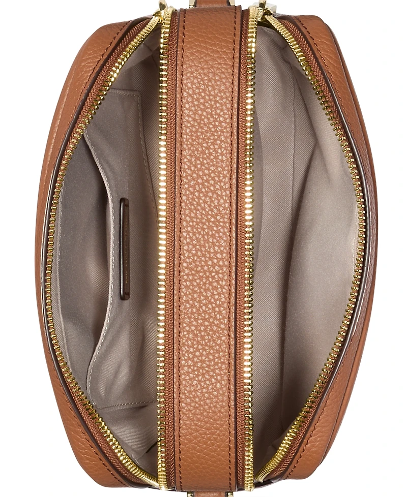 Michael Kors Bryant Medium Leather Double Zip Chain Camera Crossbody