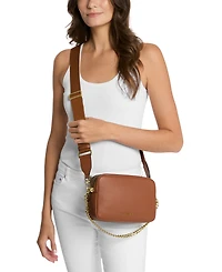 Michael Kors Bryant Medium Leather Double Zip Chain Camera Crossbody