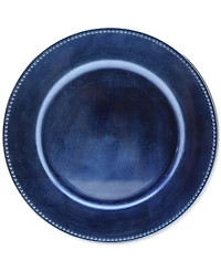 American Atelier Royal Blue Beaded Charger Plate 13"