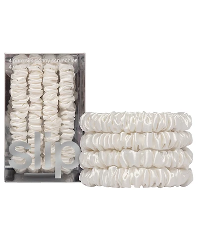 Slip 4-Pc. Pure Silk Back-to-Basics Skinny Scrunchies Set