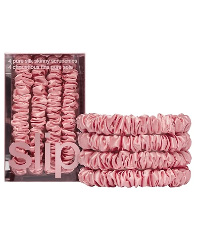 Slip 4-Pc. Pure Silk Back-to-Basics Skinny Scrunchies Set