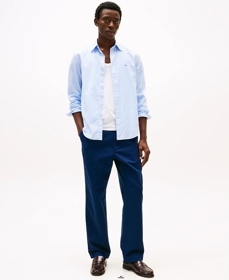 Tommy Hilfiger Men's Regular-Fit Striped Poplin Shirt