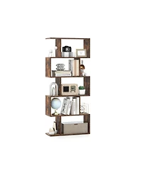 Gouun 5-Tier Bookshelf with Anti-Toppling Device for Living Room Home Office