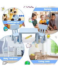 Gouun Kids 3 Pieces Multi Activity Play Dining Study Table and Chair Set