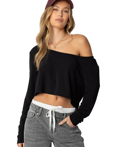 Edikted Women's Cropped Off Shoulder Top
