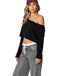 Edikted Women's Cropped Off Shoulder Top