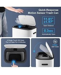 gaomon Automatic Trash Can with Lid,13 Gallon Smart Trash Can, 50L Motion Sensor Trash Can