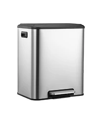 gaomon 30 Liter / 8 Gallon Rectangular Hands-Free Dual Compartment Recycling Kitchen Step Trash Can