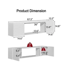 Boyel Living Wall Mount Floating Tv Stand up to 80 inches