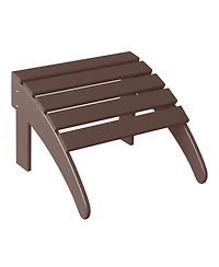 WestinTrends 5-Piece Adirondack Chair with Folding Ottoman and Table Set