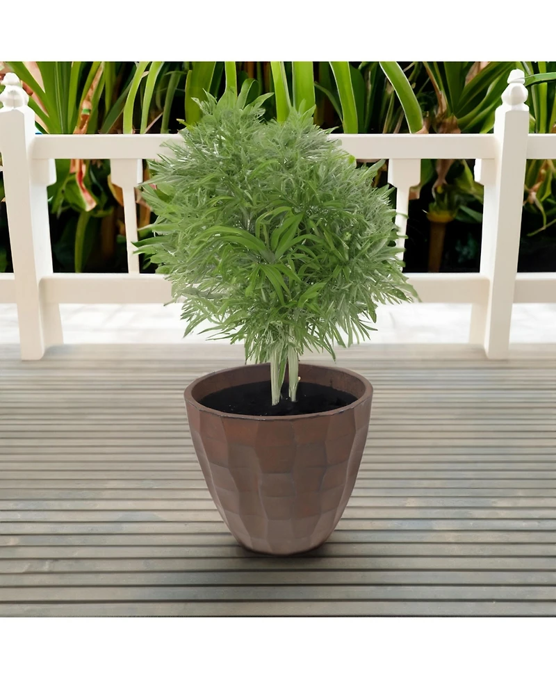 Indoor/Outdoor Pebbled Polyresin Flower Pot Planter - 16"