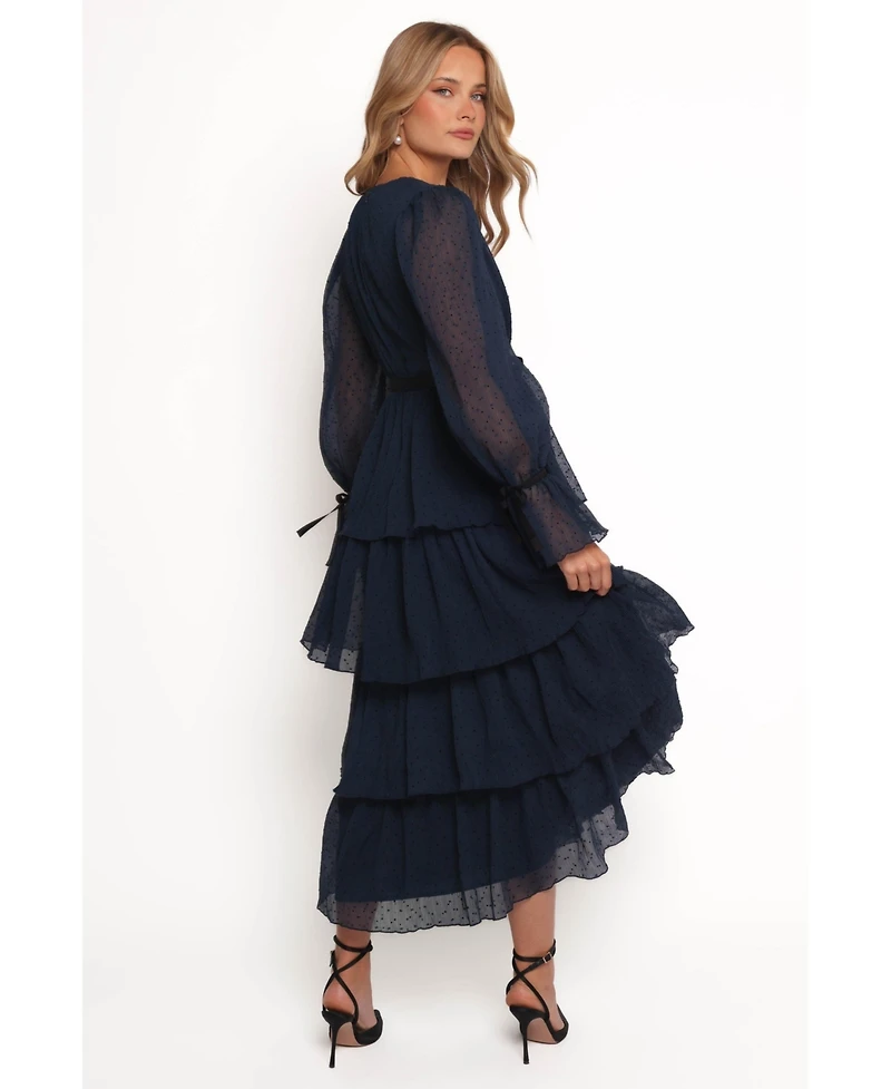 Petal and Pup Women's Antoinette Long Sleeve Tiered Maxi Dress