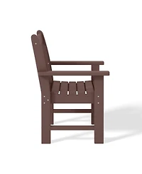 WestinTrends Outdoor Patio Hdpe Adirondack Dining Arm Chairs (Set of