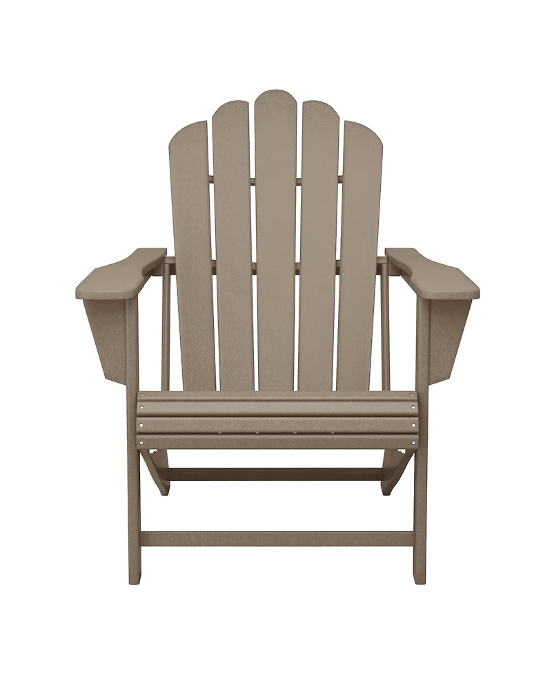 WestinTrends 4-Piece Adirondack Chairs with Cup Holders and Table Set