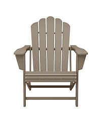 WestinTrends 4-Piece Adirondack Chairs with Cup Holders and Table Set
