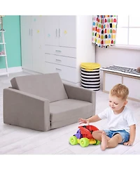 Gouun 2-in-1 Children's Convertible Sofa to Lounger-l